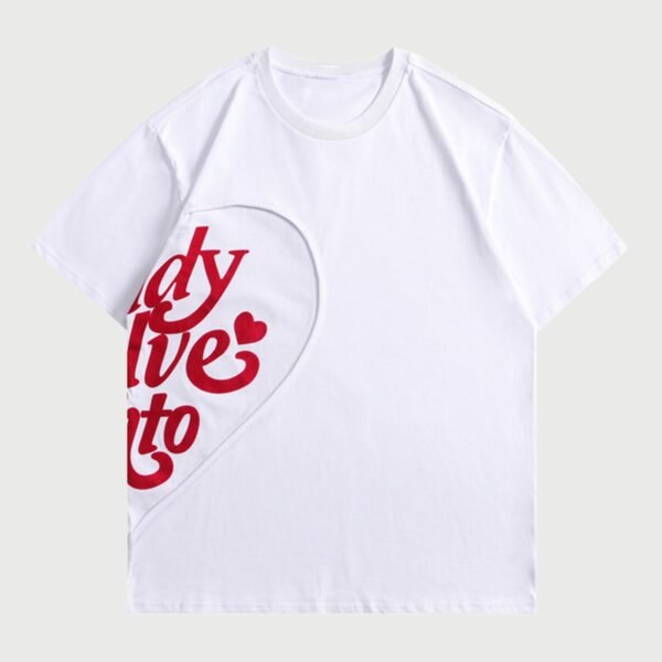 Heart Flocked T-Shirt - 1569