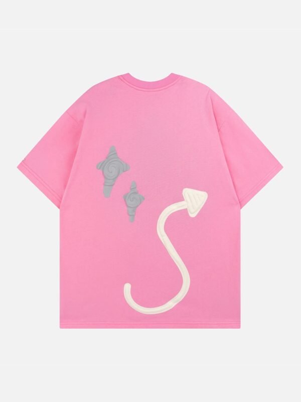 Made Retro Skull Letter Foam T-shirt