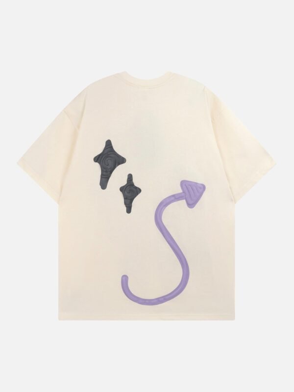 Made Retro Skull Letter Foam T-shirt