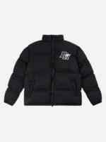 American Retro Letter Print Autumn And Winter Thickening Loose Down Jacket Couple Models -1393